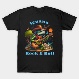 Iguana Serenading Swamp Dweller Rock T-Shirt